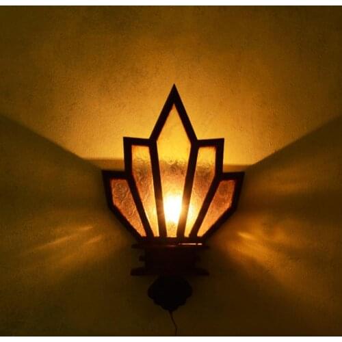 Southeast Asian style corridor aisle solid wood wall lamp retro creative personality balcony garden lighting