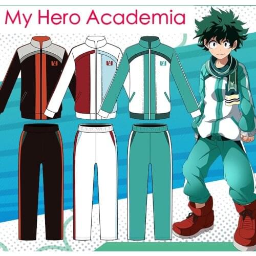 Anime My Hero Academia Cosplay Costume Izuku Midoriya Katsuki Bakugou Shouto Todoroki Cosplay Shouto New Style Sportswear Party