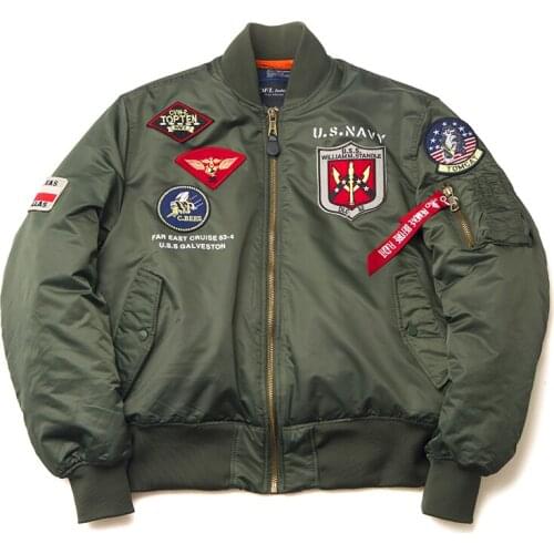 2020 Winter Vintage Top Gun Streetwear Hip Hop Military Coats Clothes Letterman Punk Bomber Flight Air Force Pilot Jacket Men