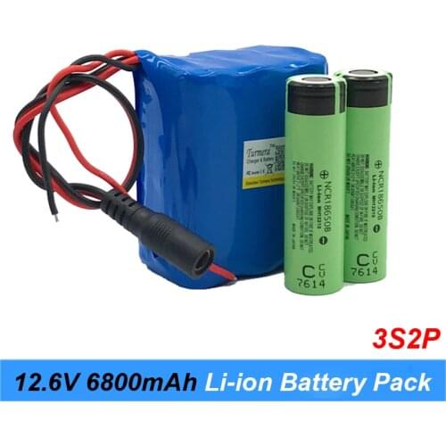 Battery pack 18650 battery pack 12.6v 6800mah make of ncr18650b 18650 3400mah charger for GPS Car Camera for Turmera jun29