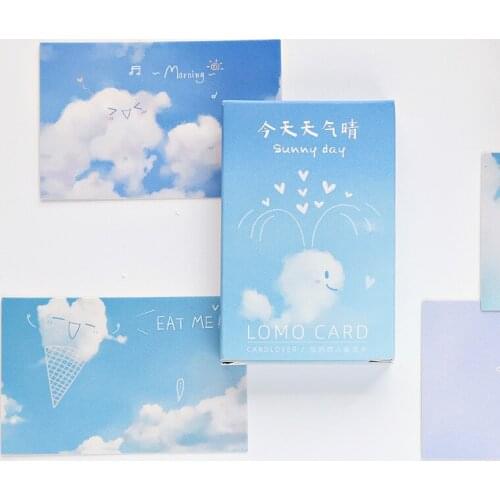 Multi-use 5.2*8cm 54pcs Mini Card Smile To Sky Is Fun Design As Scrapbooking Background Party Invitation Cards