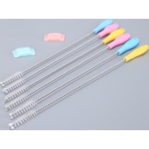 New Fish Tank Pipe Brush Bottle Suction Tube Glass Tube Spiral Soft Hair Straw Cleaning Brushes Tools F20173897