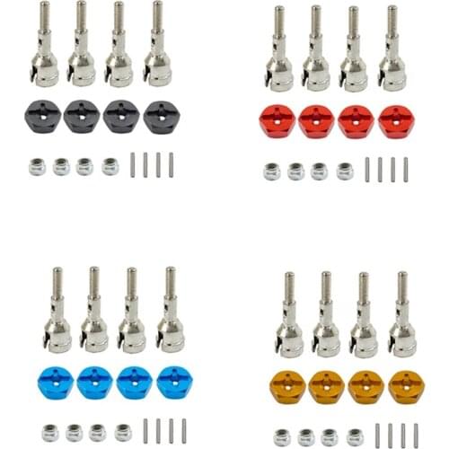For Wltoys A959 A959-B A969 K929 1/18 RC Car Upgrade Accessories Metal Wheel Axle 12mm Combiner Wheel Hub Hex Adapter