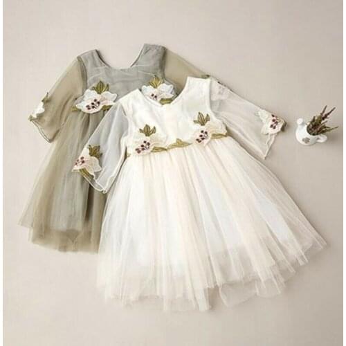 2019 New Brand Fashion Cute Princess Wedding Party Prom Birthday Dress Ball Gown Dress For Kids Baby Girl 6M-5Year