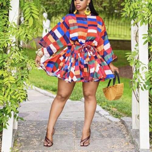 Dresses For Work African Women 2020 New Robe Ball Gown Pleated Summer Sleeveless Patchwork Elegant Business Midi Dress Hot New