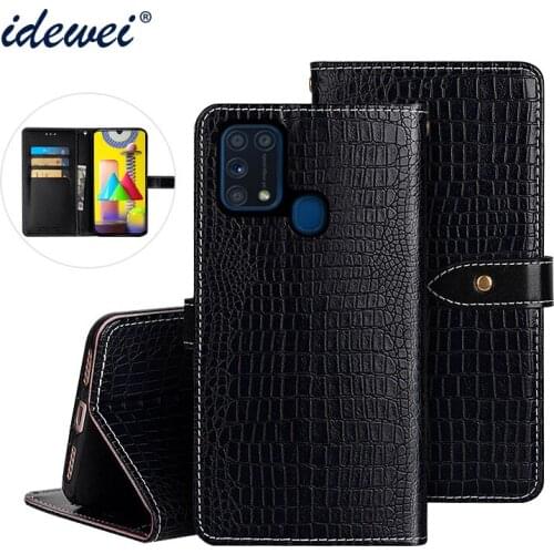 For Samsung Galaxy M31 Case Cover Luxury Leather Flip Case For Samsung SM-M315F Protective Phone Case