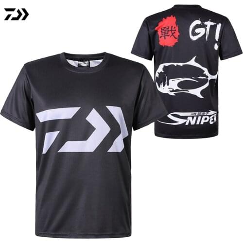 Shirt Men Fishing Clothing Summer Short Sleeve Deep Sea Sunscreen Breathable DAWA Clothes Anti-UV Ultrathin Fishing Shirts DAIWA