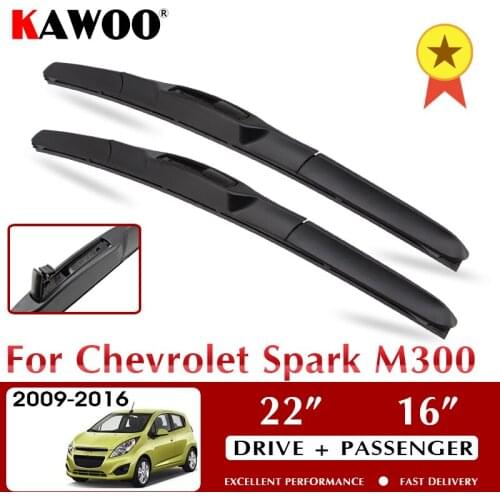 Car Wiper Blade for Chevrolet Spark M300 2009 2010 2011 2012 2013 2014 2015 2016 22" 16" Car Window Windscreen Windshield Wipers