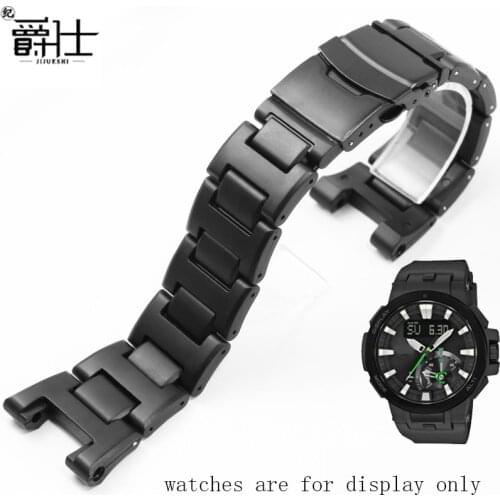 Light Plastic Steel Watch Strap For Casio PROTREK 5480 PRW-7000/7000FC Series Black Outdoor Sport Bracelet