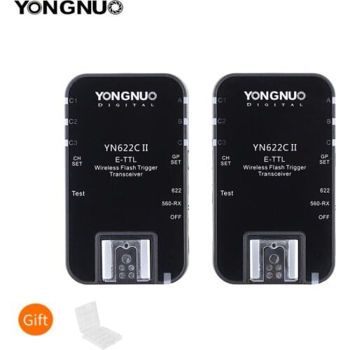 YONGNUO YN622C II 2.4G Wireless E-TTL Flash Trigger Receiver Transmitter Transceiver for Canon EOS 5D Mark II 7D 70D 60D 50D 40D