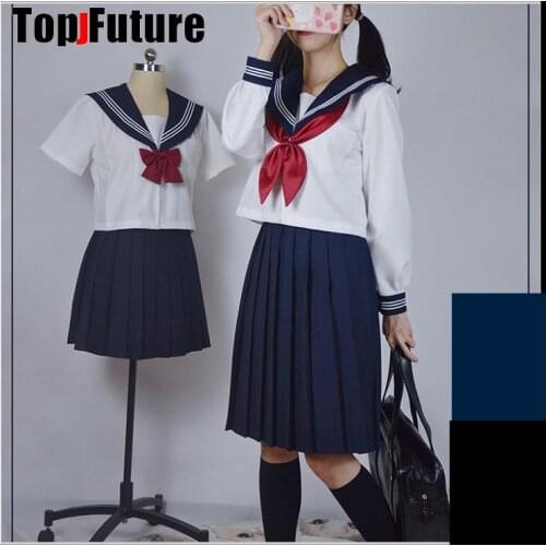 Orthodox college style Japanese student uniform JK Uniform suit NAVY suit orthodox sailor suit pleated skirt class suit
