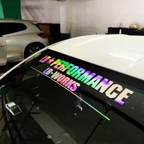 Car Styling Vinyl Sticker Japan Performance Works Auto Front Windshield Door Window Decoration Decal