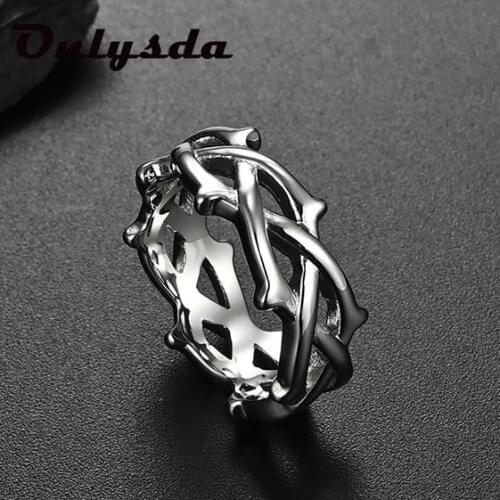 Vintage Weave Viking Symbols Stainless Steel Mens Women Rings Simple for Girl Boyfriend Jewelry Creativity Gift Dropshipping