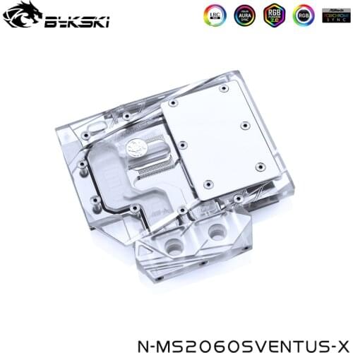 Bykski GPU Water Block For MSI RTX2060 Super 8G VENTUS XS C OC, Water Cooling GPU Watercooler ,RGB/RBW Light, N-MS2060SVENTUS-X