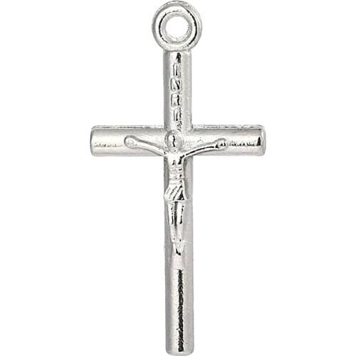 WholesaleDIY Accessories For Jewelry Cross Jesus TagChristmas Gifts Zinc Alloy Material Manufacturing Jewelry Making12PCS