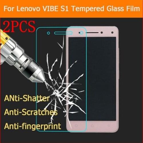 2PCS Original Tempered Glass For Lenovo VIBE S1 Screen Protector protective film For S1a40 S1c50 Glass