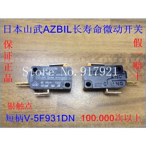 [ZOB] The original Japanese Shanwu V-5F931DN short handle long-life silver contact micro switch / route limit switch --50pcs/lo