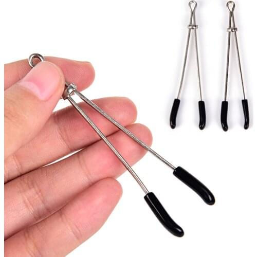 1Pair Steel Labia Labium Clamps Brease Nipple Clitoris Ear Clips Erotic Product Sexo Adult Game Adult Female Sex Toy