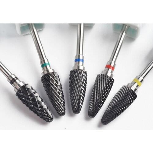 1pcs Black Ceramic Nail Drill Bit Mill Cutter for Removing Gel Nail Varnish Polish File Machine Accessories Remove Nail Gel Tool