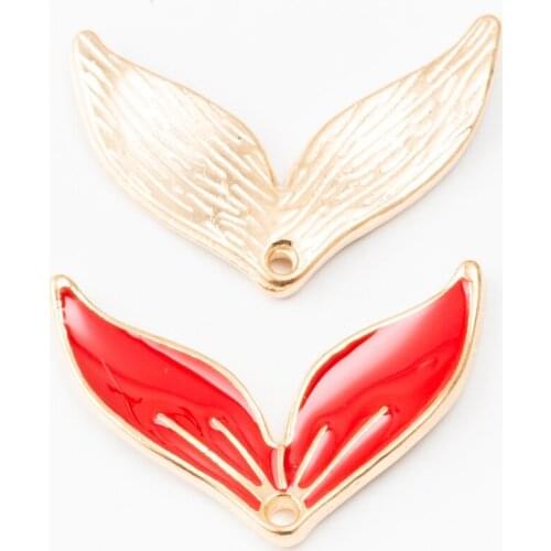 10pcs Enamel tail Charm Pendant For Women Necklace Pendant Making Alloy Beads Fit Bracelet DIY Jewelry Accessory js2142