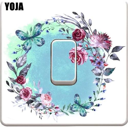 YOJA Watercolor Butterfly Frame Wall Sticker Colour Switch Decal Living Room Home Decor PVC 8SS0429