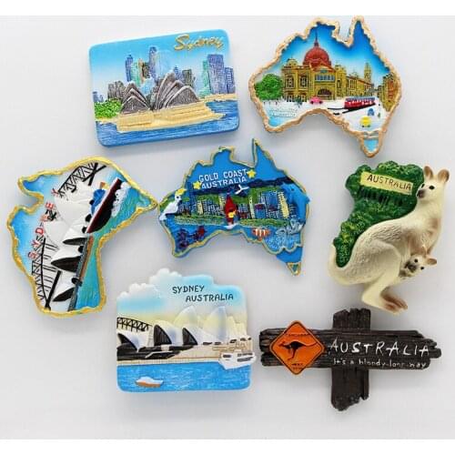 Australia kangaroo Sydney Opera House souvenir 3D fridge magnets magnetic refrigerator home decoration Australia Collection Gift