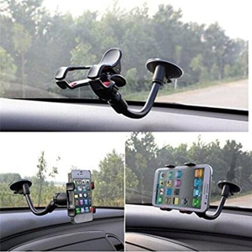 1pc Universal Black Car Windshield Mount Bracket GPS Navigation Support for Smartphone Non-slip Firm Suction Cup Car Accessories