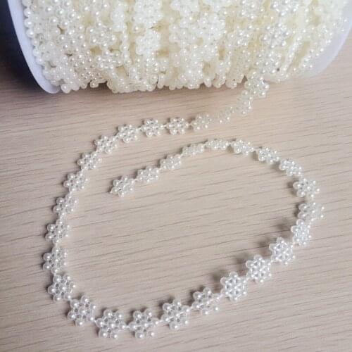 DIY 2 yards 16mm rose pearl Wedding Decoration Crafting Accessories scrapbook