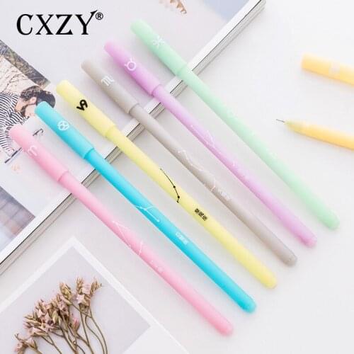 CXZY creative Constellations Candy colors gel pen 0.5mm Black ink stationary pens kawaii cute korea japanese office school1Z806