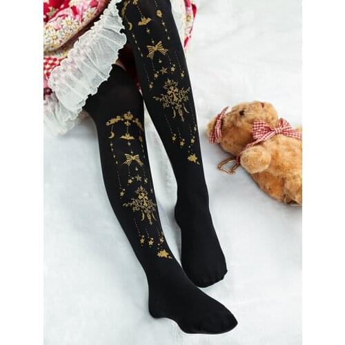 Gothic black Lolita Stocking Harajuku Long tights pantyhose