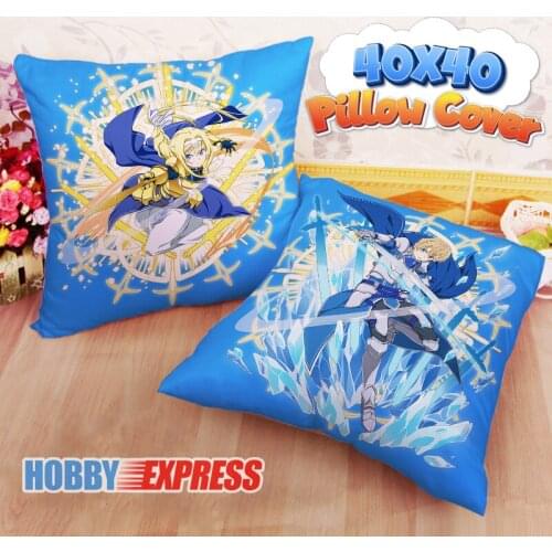 Hobby Express NEW Alice Eugeo Sword Art Online Alicization 40x40cm Square Anime Dakimakura Throw Pillow Cover FBZ727
