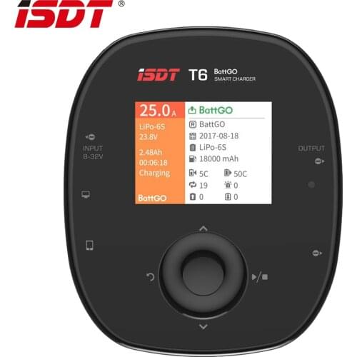 ISDT T6 780W 30A Smart Battery Balance Charger for 1S-6S Lipo Battery for Drone Battery Model Aircraft Bettery