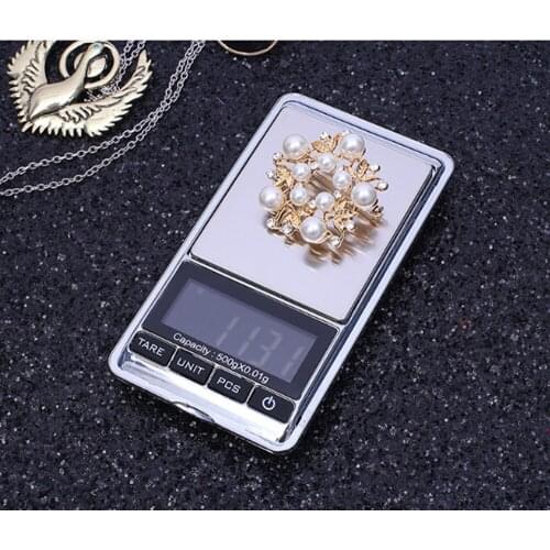 Mini Digital Scale 500g 0.01g Portable LCD Electronic Jewelry Scales Weight Weighting Diamond Pocket Scales