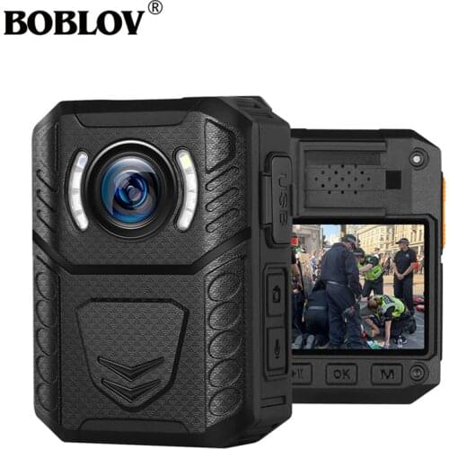 Boblov Camera Mini 2K Video Cam HD 1296P Security IR Night Vision Wearable Small Camcorders Police Body Worn Camera
