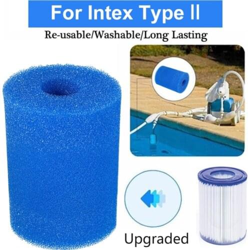 Swimming Pool Filter Foam Reusable Washable For H/A/S1/I/II/VI/ D/VII/B Type Pool Filter Sponge Cartridge Suitable Bubble Jetted