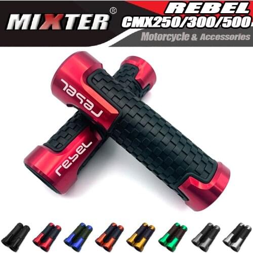 Motorcycle CNC 22mm Hand Grips Rubber Gel Handle Grip Handlebar For HONDA CMX 250 300 500 REBEL CMX300 CMX500 CMX250 REBEL S