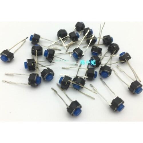 Original New 100% EVQ11005 touch switch 6*6*5 blue head push button switch 2pin