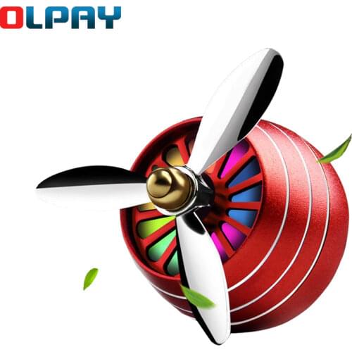 Car Air Freshener Smell Mini Conditioning Alloy Auto Vent Outlet Perfume Clip Fresh Aromatherapy Fragrance Atmosphere Light