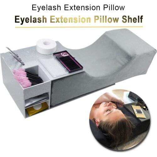 Lash Pillow Flannel Memory Foam Eyelash Extension Pillow Acrylic Shelf Organizer Stand Makeup Salon Use Headrest Neck Support