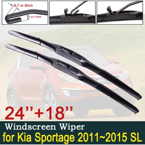 Car Wiper Blade Windscreen for Kia Sportage 2011 2012 2013 2014 2015 SL Front Windshield Wipers Car Accessories Stickers