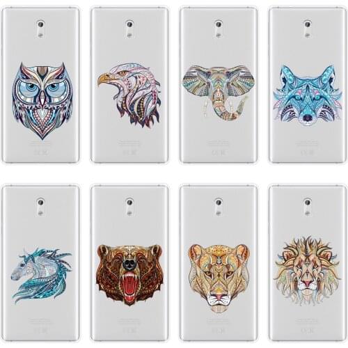 For Nokia 7 Plus X6 Phone Case Silicone Wolf Bear Tiger Lion Horse Elephant Owl Animal Soft Back Cover For Nokia 1 2 3 5 6 8