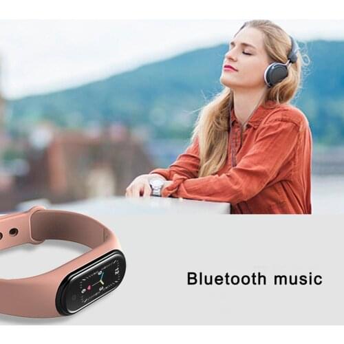 Men Women M5 Bluetooth Smart Bracelet For Heart Rate Pressure Exercise Information Counter Reminder Monitor Call Step Blood R6I2