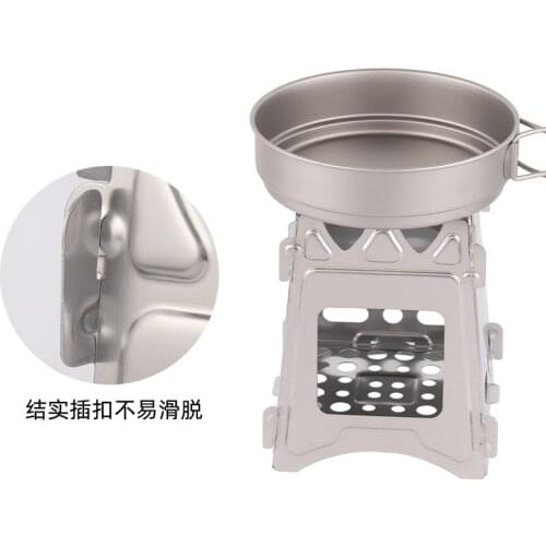 Camping Wood Stove Portable Titanium Burner Backpack Alcohol Burner Tourist Cooker Outdoor Survival Hiking Fire Stove Equipment