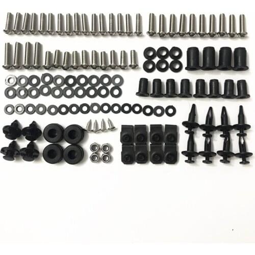 Universal Black Silver Body Fairing Bolt Screw Nut Fastener For All Bicycle Motorcycle Plastic Fairings