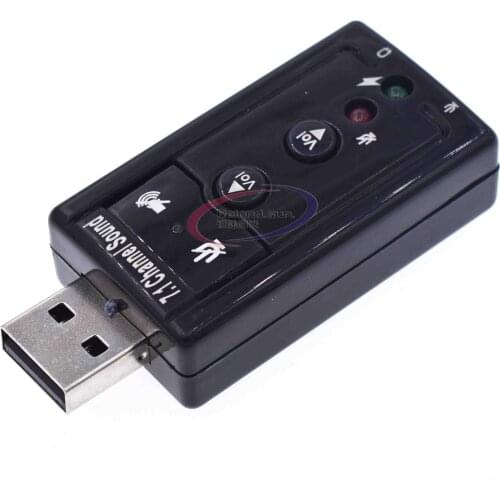Mini External USB 2.0 Sound Card 7.1 Channel 3D Virtual 12Mbps Audio Mic Speaker Microphone 3.5mm Jack Stereo Headset