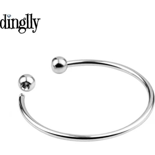 Dinglly High Quality Opening Bangle & Bracelet Fit Original Fine Beaded charm Bracelets DIY Women Kid Children Jewelry Gift