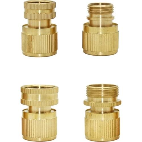 1pcs Male 1/2 3/4 Inch Female Thread Copper Quick Connector Garden Water Connection Accessories Car Washing Pipe Fittings