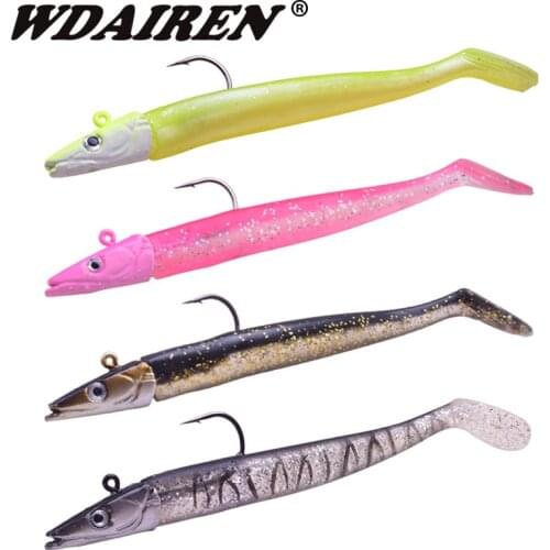 1Pcs 11cm 16g Jig Fish Head Sinking Fishing Lure Fresh Salt Water Natural Live Vivid Body Jigging Soft Bait Soft lure PR-544