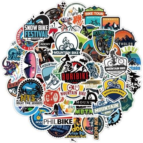 10/30/50pcs Outdoor Bicycle Graffiti Stickers for Mountain Bike Riding Luggage Car Skateboard Pvc Waterproof MTB Decals Sticker