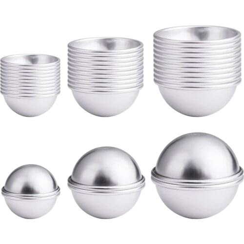 30PCS- Bath Bomb Mold Kit, 15 Set 3 Size Mold & Bath Bombs Press For DIY Making Supplies